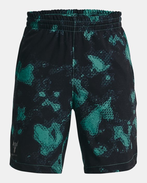 Boys' Project Rock Woven Printed Shorts in Green image number 0
